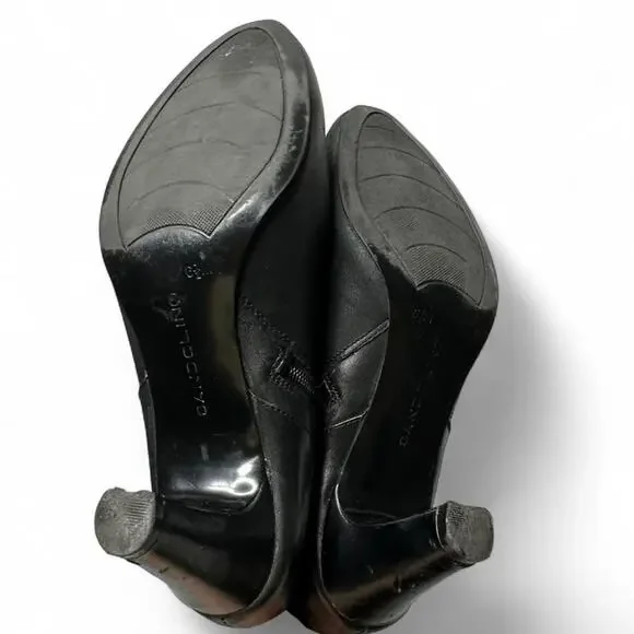 Bandolino Black Knee High Leather Vintage Womens Boots Buckle Detail Size 6 1/2 - Picture 6 of 7